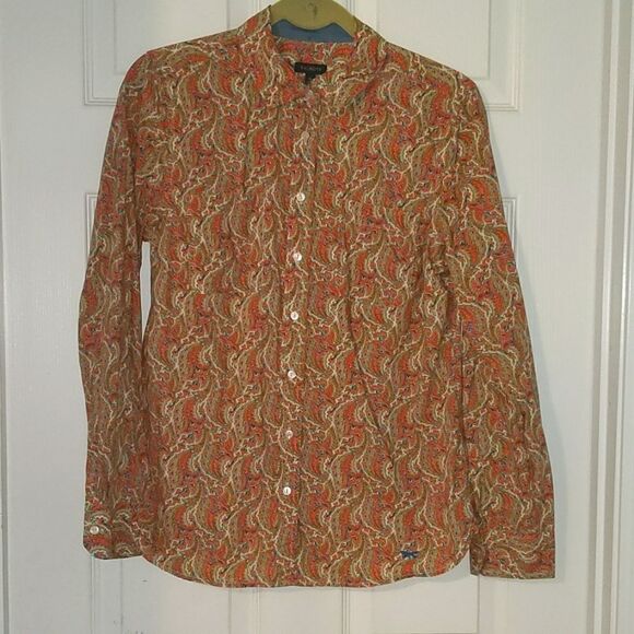 Talbots Tops - Talbot's printed button down  top Sz 10 NWOT